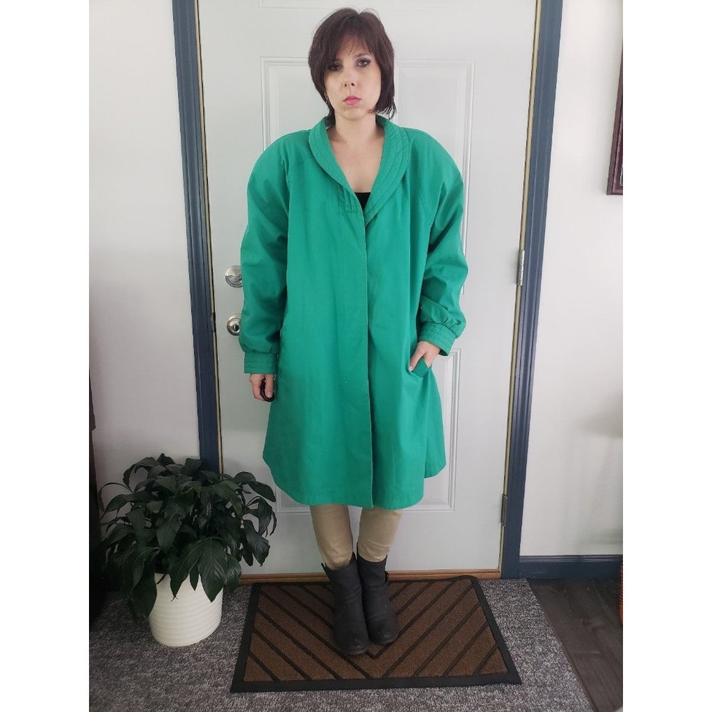 80s Teal Overcoat